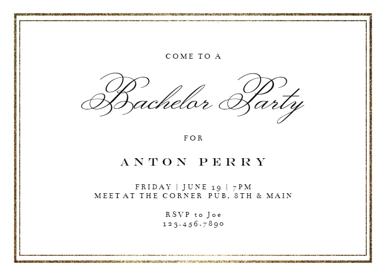 Class bachelor - bachelor party invitation